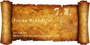Torda Miklós névjegykártya