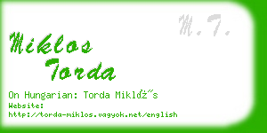 miklos torda business card